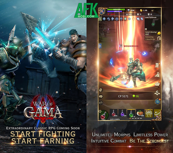 War of GAMA game MMORPG màn hình dọc cho bạn khám phá thế giới dark fantasy sống động 1