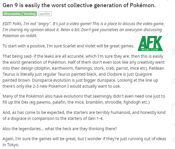 game thủ quốc tế chê bai vì tạo hình “thảm họa” của dàn Pokémon Gen 9 Pokemon-1