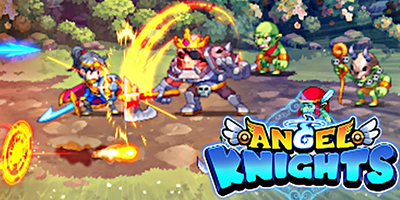 AngelKnights game nhập vai idle có nền đồ họa pixel cực bắt mắt