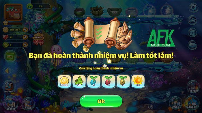 Fantasium: Fantasy Aquarium game trồng cây dưới đáy biển giống Khu Vườn Trên Mây 4