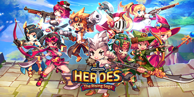 Heroes: The Rising Saga game nhập vai cuộn cảnh 2D phong cách Q-Style cực đáng yêu