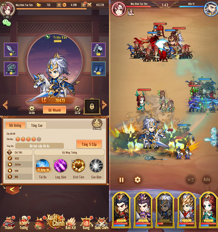 Tân Vương 3Q Mobile mang đến lối chơi đấu tướng cực 