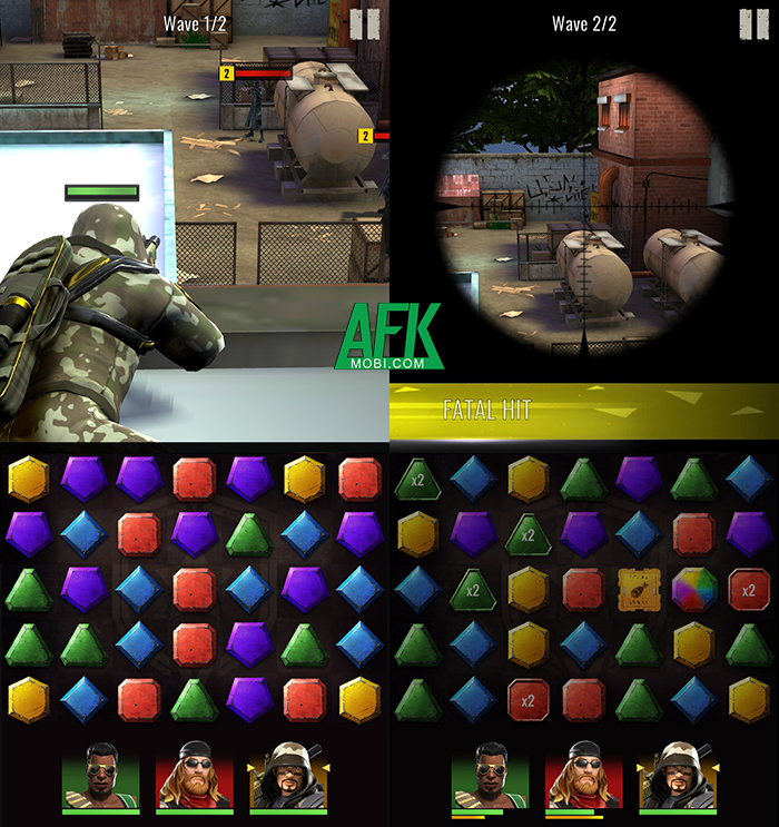 Puzzle Strike: Combat RPG sẽ cho bạn biết game xếp kim cương kết hợp với bắn súng là như thế nào 1