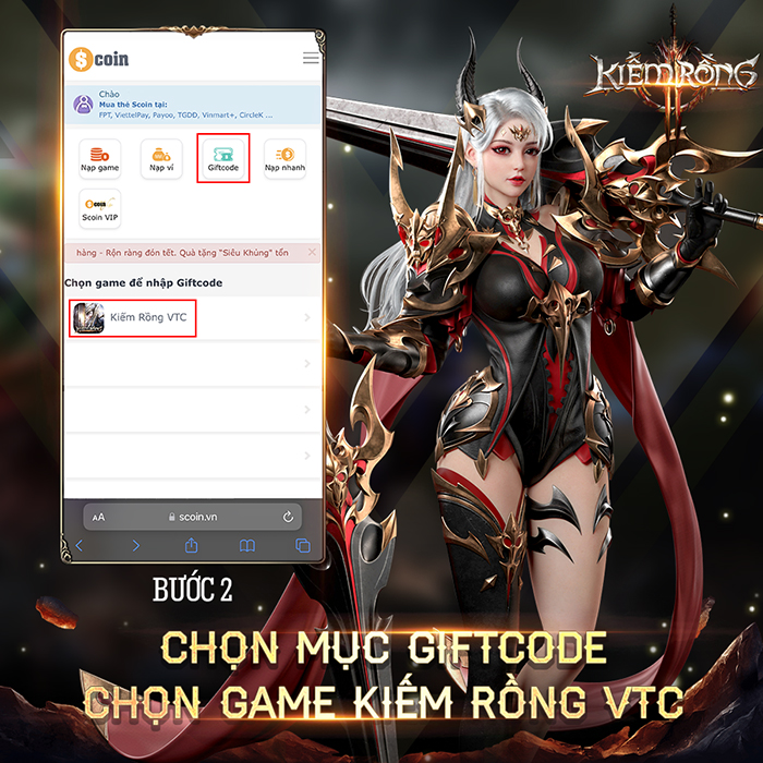 AFKMobi tặng nhiều gift code game Kiếm Rồng - VTC Mobile giá trị 1