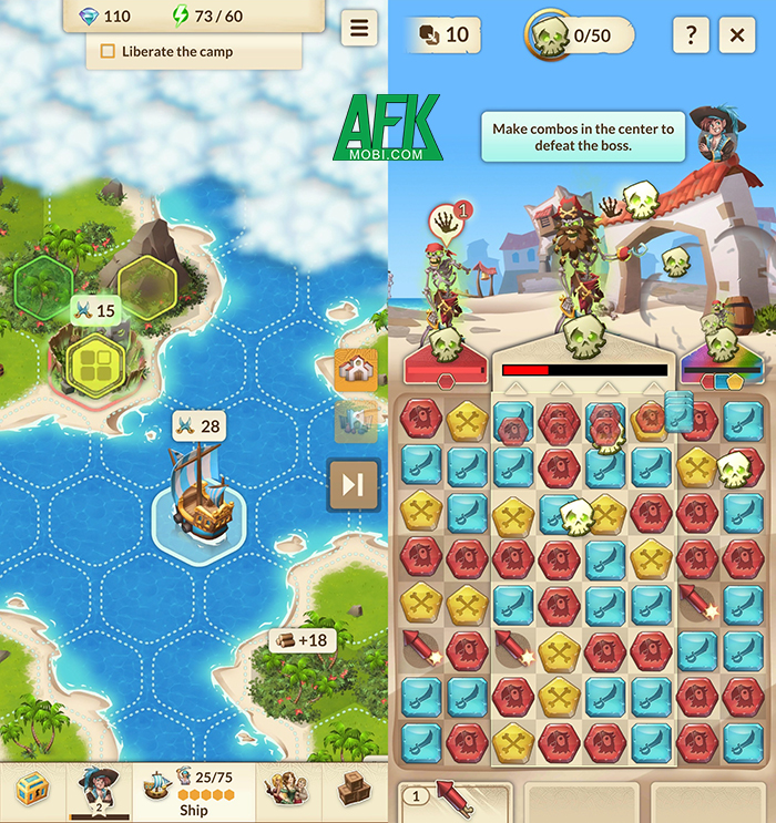 Puzzle Colony game giải đố phong cách cướp biển đầy vui nhộn Afkmobi-puzzlecolony-2