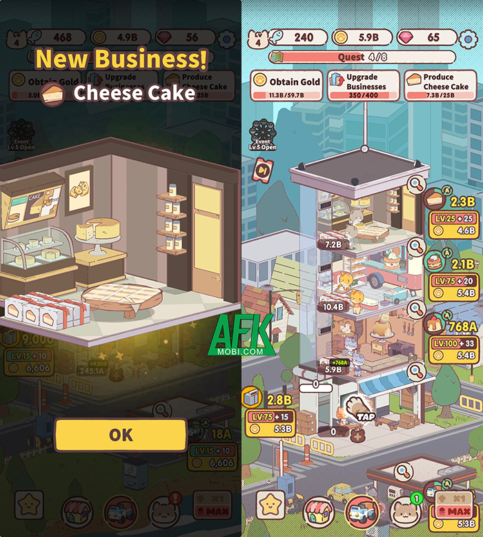 Quản lý chung cư dành cho mèo siêu dễ thương trong My Cat Tower: Idle Tycoon 3