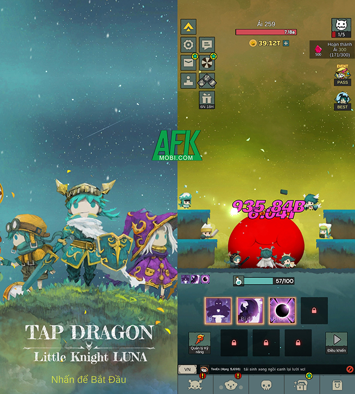 Tap Dragon: Little Knight Luna khiến game thủ 