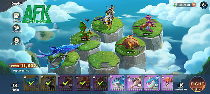 Dragon Arise game thuộc thể loại nhập vai chiến thuật với lối chơi đơn giản Afkmobi-dragonarise-2