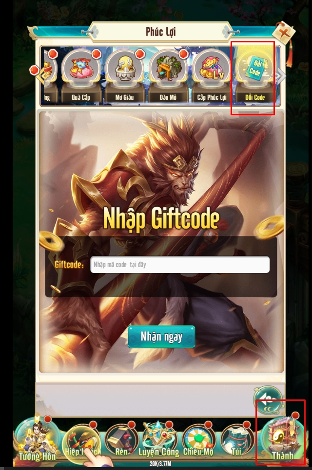 DS giftcode game Dị Tiên Hiệp dùng chung Afkmobi_gift_code_di_tien_hiep_mobile_anh_1