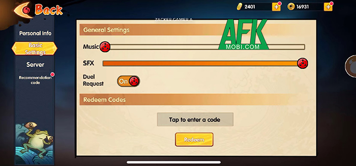 AFKMobi tặng nhiều gift code game Chakra Resonance giá trị 1