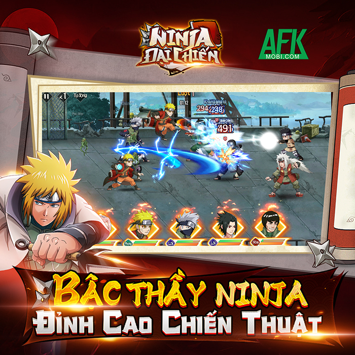 AFKMobi tặng nhiều gift code game Ninja Đại Chiến giá trị 1