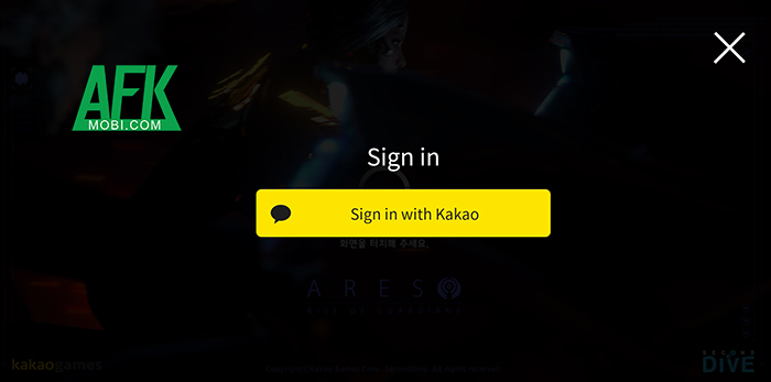 Cách tạo tài khoản Kakao để đăng nhập vào game Ares: Rise of Guardians 1