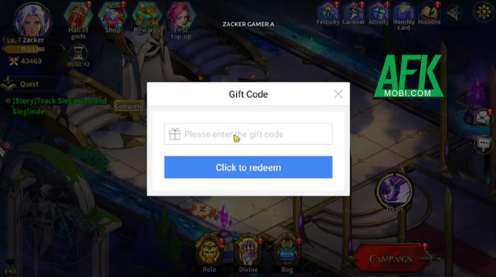 AFKMobi tặng nhiều gift code game Myth: Gods of Asgard giá trị 0