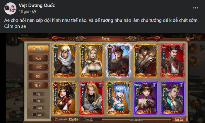 Game thủ Việt đua nhau xưng hùng xưng bá trong ngày đầu Danh Tướng Thiên Hạ ra mắt 1