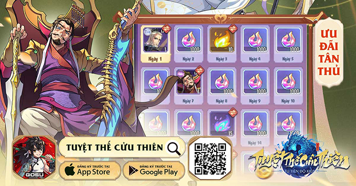 Bộ Giftcode game Tuyệt Thế Cửu Thiên siêu hot H4