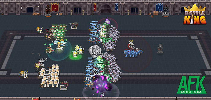 Chỉ huy quân đội fantasy tí hon trong game chiến thuật Battle King Pixel Arena 0