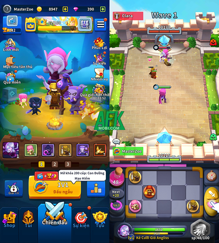 So tài chiến thuật và may mắn của bạn trong game Merge Heroes: Tower Defense 0