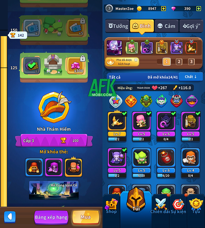 So tài chiến thuật và may mắn của bạn trong game Merge Heroes: Tower Defense 3