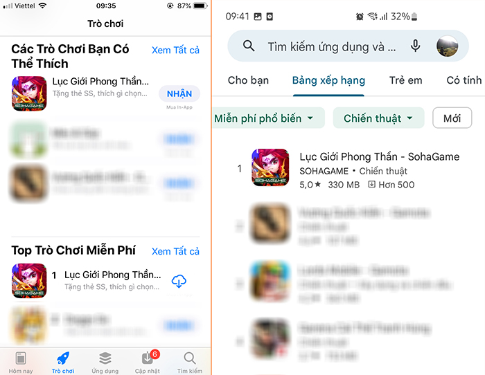 Lục Giới Phong Thần đứng đầu danh sách game hot trên App Store 0
