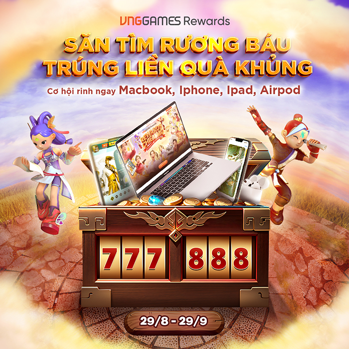 VNGGames Rewards chính thức ra mắt: Nhập hội Rewards nhận ngay Macbook M2 4