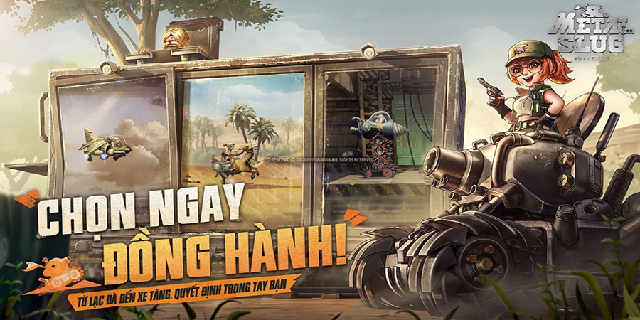 Những phương tiện quen thuộc trở lại và lợi hại gấp đôi trong Metal Slug: Awakening