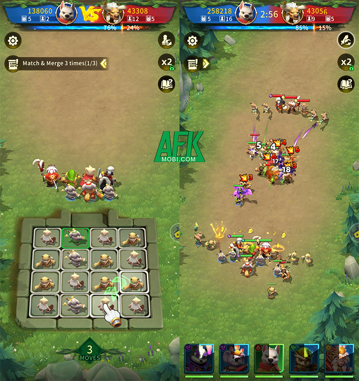 Animal Lords: Merge & Rumble game chiến thuật chủ đề động vật có đồ họa tươi sáng 2