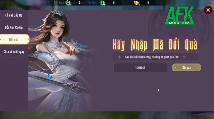 AFKMobi tặng nhiều gift code game Thái Cổ Phong Ma Mobile giá trị 0