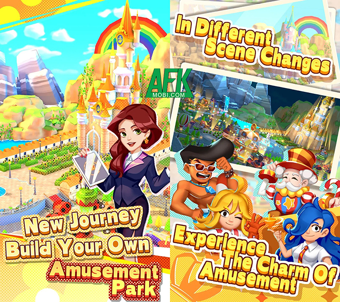 Quản lý và phát triển công viên giải trí đầy màu sắc trong game Amusement Park Empire 3