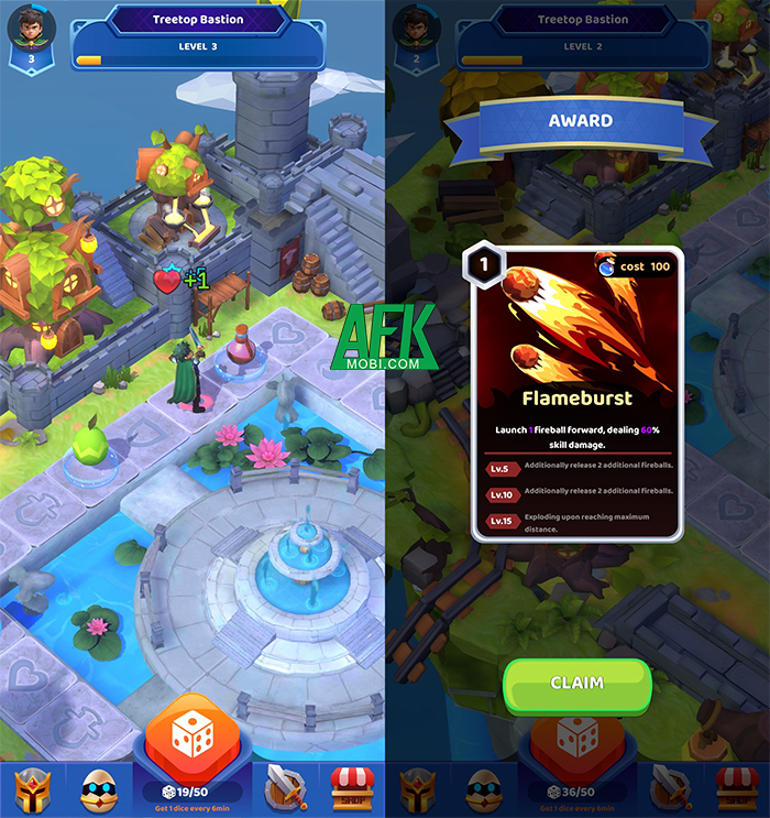 Phiêu lưu bằng cách lăn xúc xắc trong game Dice Hero: Idle Epic RPG 1