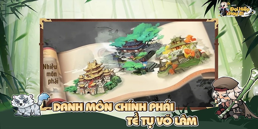 Hàng loạt môn phái trứ danh cùng nhau tề tựu chốn Võ Lâm trong Đại Hiệp Chạy Đi