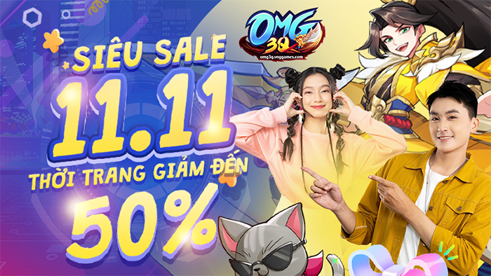 Đón Siêu Sale 11.11 - Mùa sale lớn nhất và duy nhất trong năm của OMG 3Q – VNG! 0