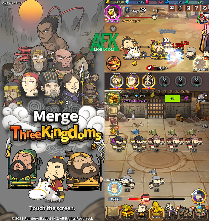 AFKMobi tặng nhiều gift code game Merge Three Kingdoms giá trị 1