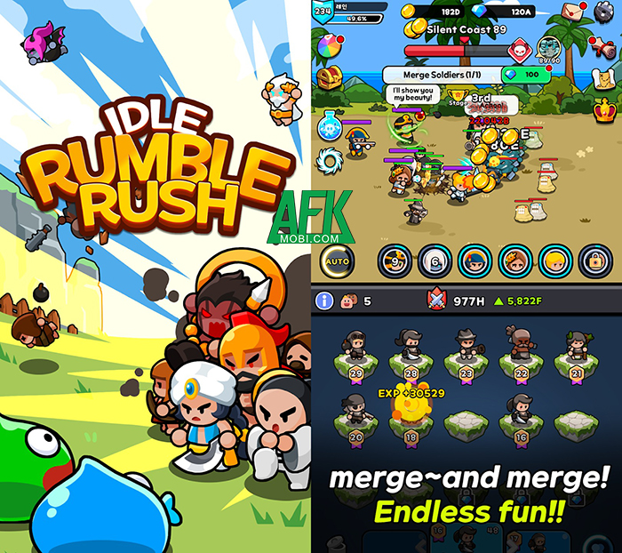 Top game mobile thể loại idle mới nhất cho game thủ xả stress quên sầu Afkmobi-idlerumblerush-1