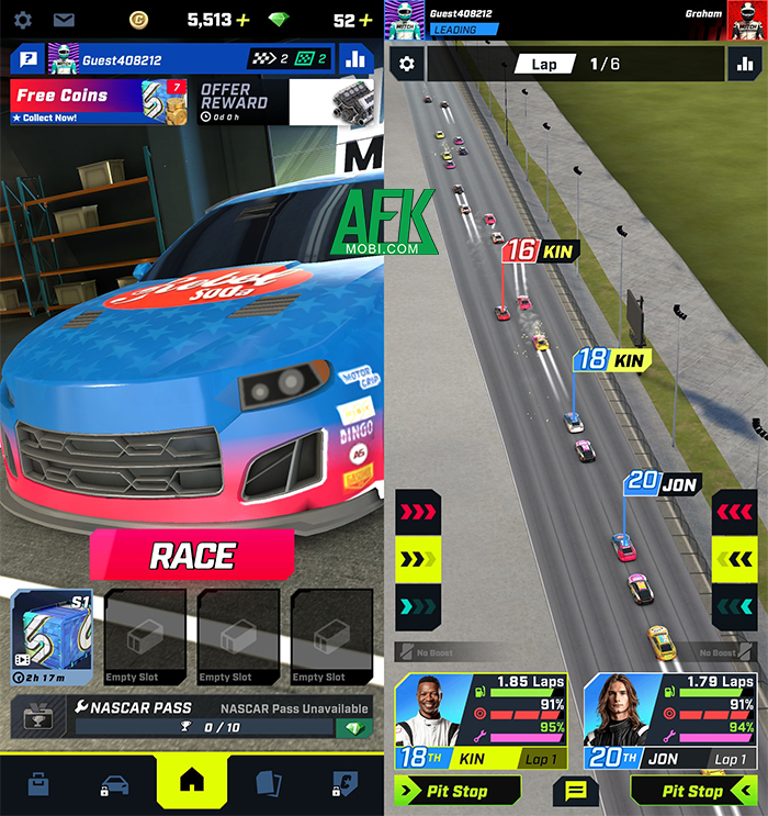 NASCAR Manager game mô phỏng cho bạn quản lý cả một đội đua xe ô tô chuyên nghiệp Afkmobi-nascarmanager-2