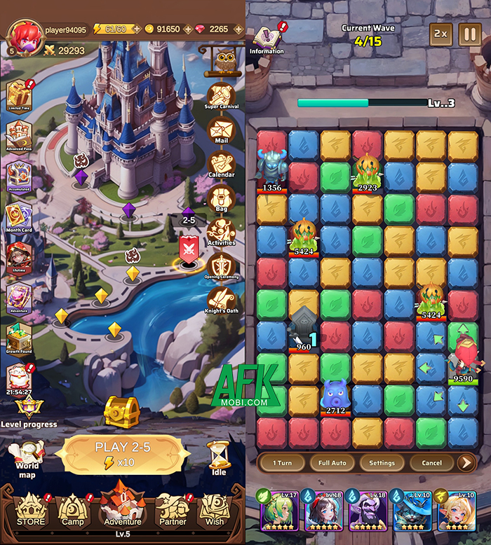 Bảo vệ lục địa trước cuộc xâm lược của Quỷ vương trong game Puzzle Hero Afkmobi-puzzlehero-1