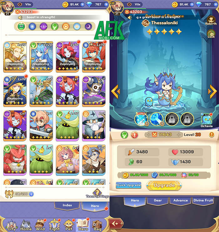 GaCha Idle game nhập vai nhàn rỗi đồ họa chibi đáng yêu Afkmobi-gachaidle-3