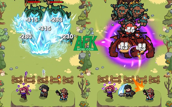 Bảo vệ vương quốc trước bọn quái vật trong game phòng thủ idle Hero Quest: Idle RPG War 1