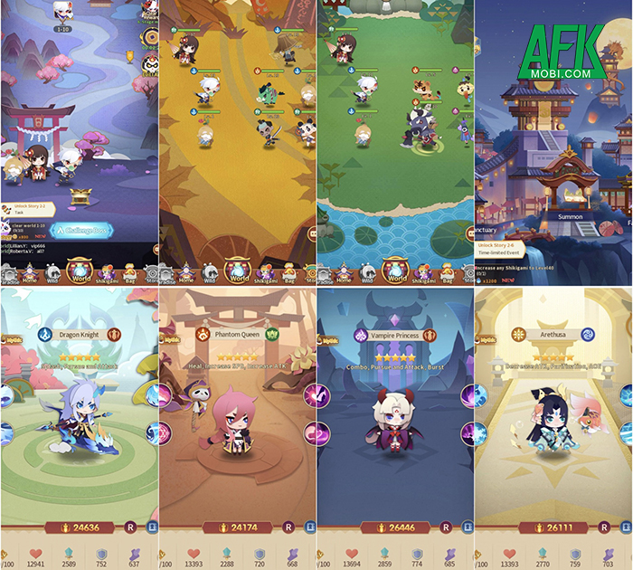 chống lại quỷ vương trong game The Imp: Idle JRPG Afkmobi-yokai-01