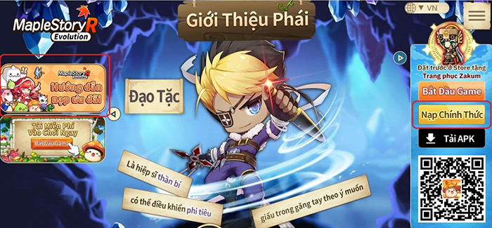 nạp tiền vào game MapleStory R: Evolution Việt Nam nhanh gọn nhất Afkmobi_nap_tien_vao_game_MapleStory_R_Evolution_anh_1