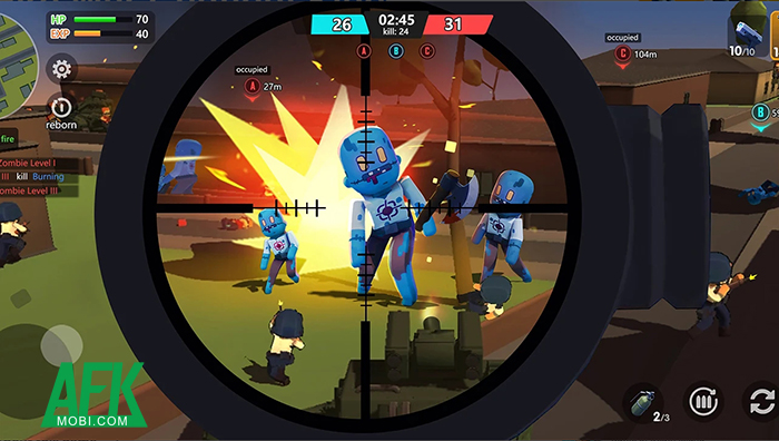Fire War:Gunfight King game bắn súng hành động chịu nhiều cảm hứng từ Minecraft 3