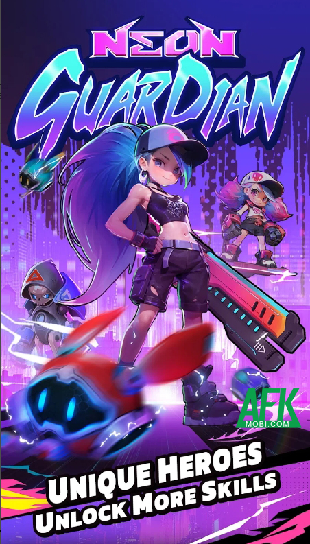 thế giới hành động roguelike thú vị của game Neon Guardian Afkmobi_Neon_Guardian_gameplay_anh_1