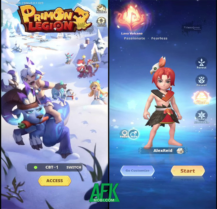 game Primon Legion để huấn luyện và tiến hóa đội hình Khủng Long Afkmobi_Primon_Legion_gameplay_anh_1