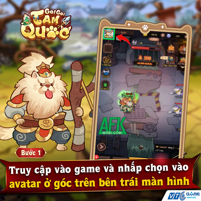 AFKMobi tặng nhiều gift code game GoGo Tam Quốc - VTC Game giá trị 0