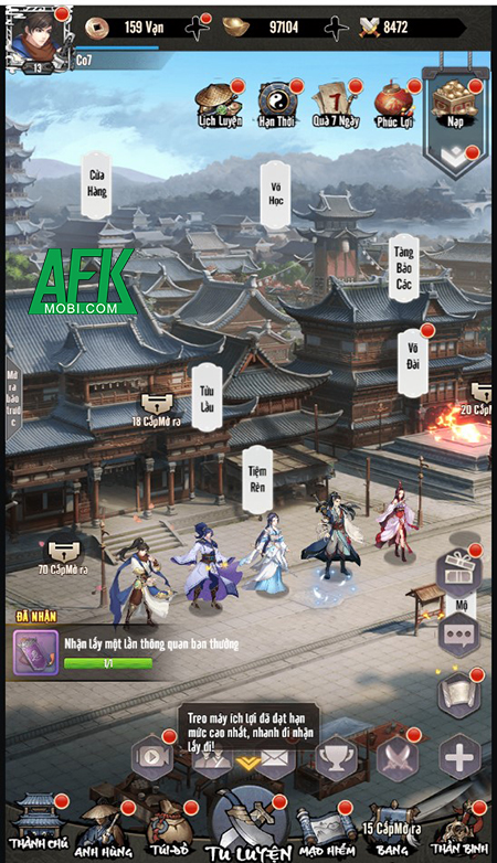 Võ Lâm Ngũ Bá RPG Idle - Game nhập vai đấu tướng chủ đề kiếm hiệp Kim Dung dễ chơi dễ nghiện 0