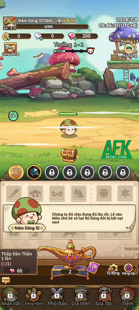 AFKMobi tặng nhiều gift code game Maple Rush - Nấm Lùn Tiến Lên giá trị 1