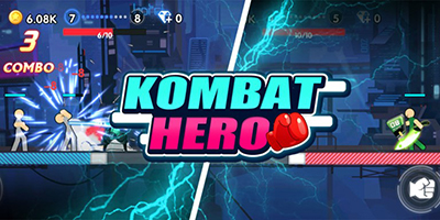 Nhập vai bậc thầy chiến đấu người que trong game Kombat Hero 2
