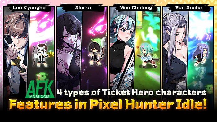 Pixel Hunter Idle x TicketHero mời bạn trở thành thợ săn quái vật Afkmobi-pixelhunteidlextickethero-2