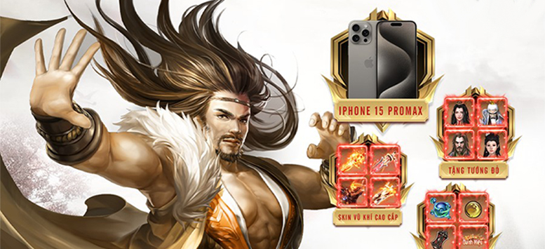 Game nhập vai đấu tướng Tuyệt Đại Kiếm Vương Mobile tổ chức đua TOP rinh iPhone 15 Pro Max