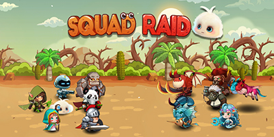 Tập hợp đội anh hùng của bạn để chiến đấu với bọn quái vật trong game Squad Raid