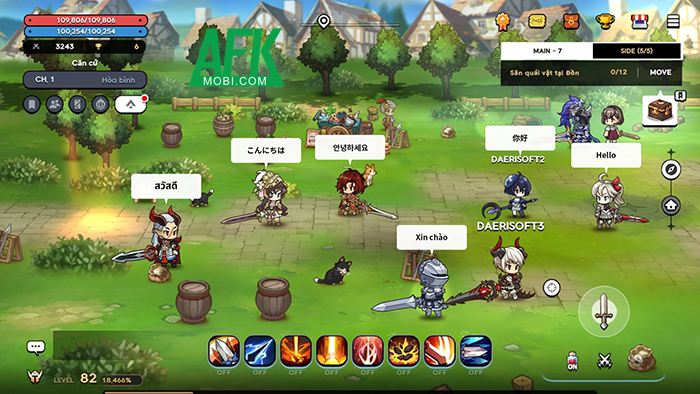 Khám phá thế giới MMORPG 2D trong game 25 Magic Knight Lane 0